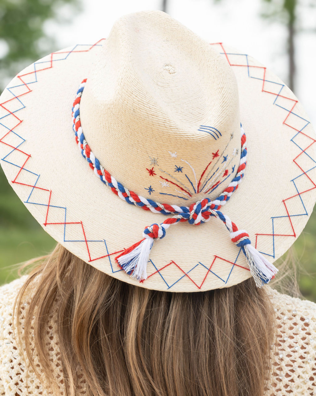 White Palm - Patriotic Fireworks - Double Zig Zag