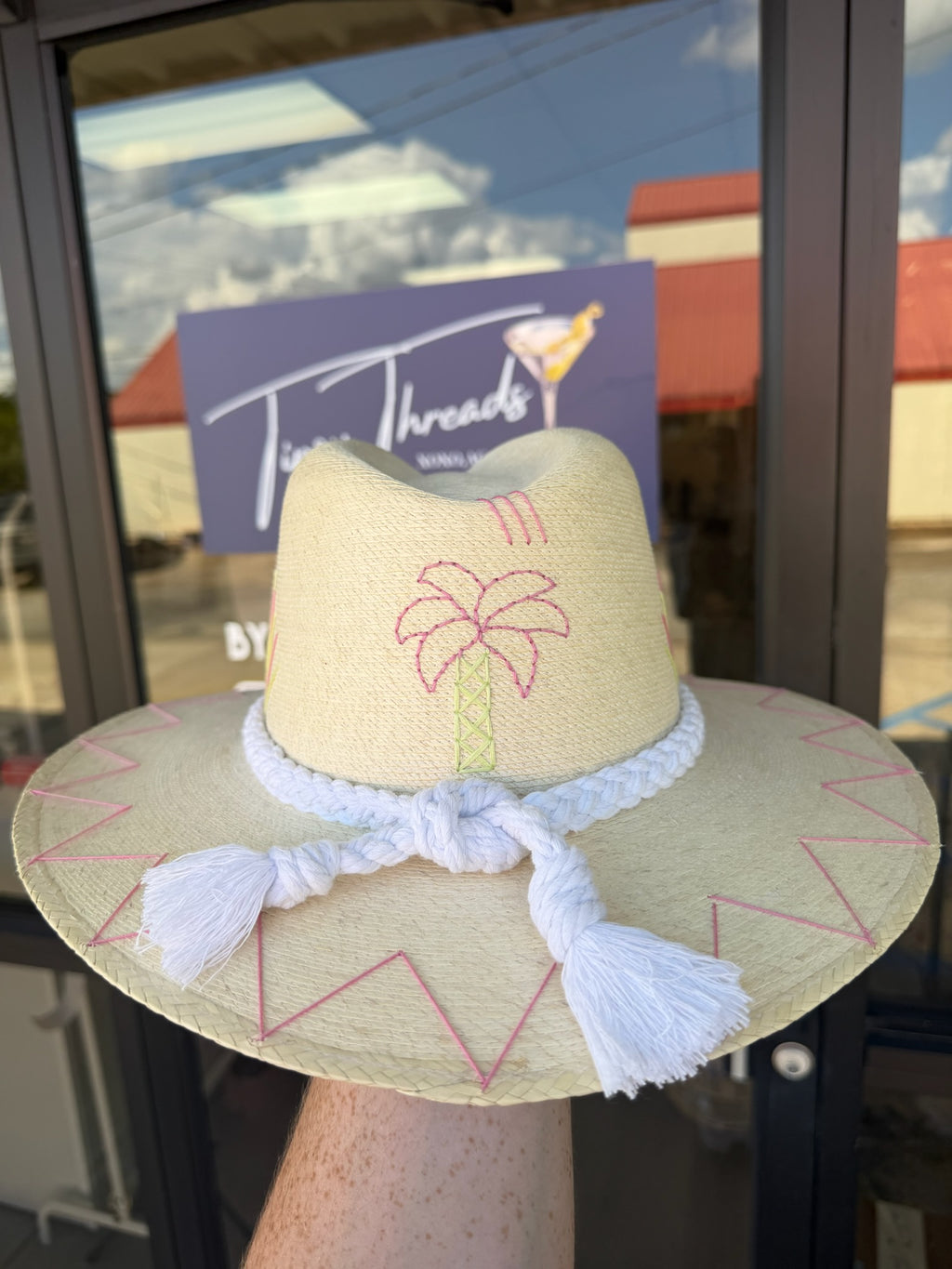 White Palm - Pink & Green Palm Tree