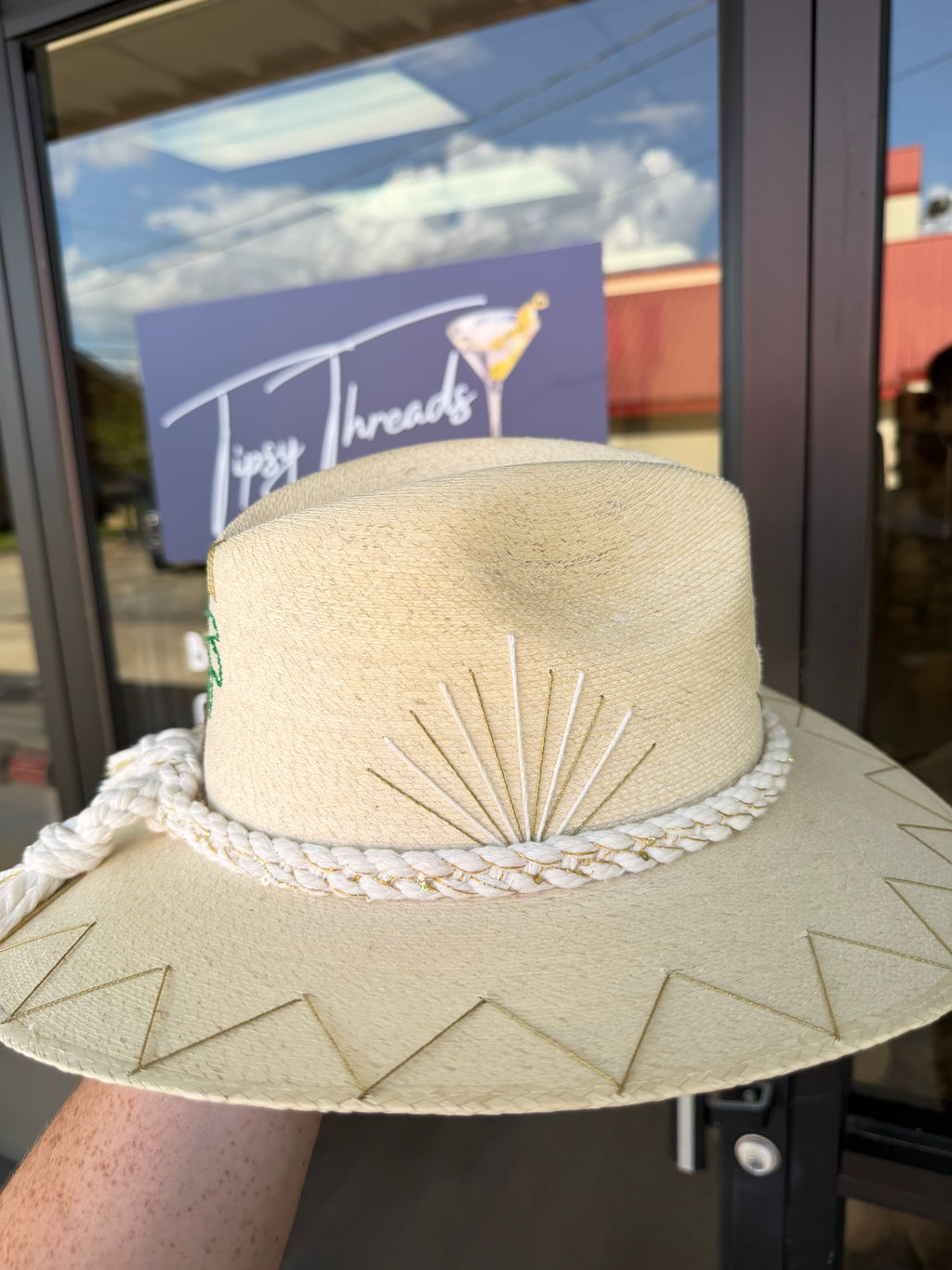 White Palm - Cream & Gold Agave - Palm Tree