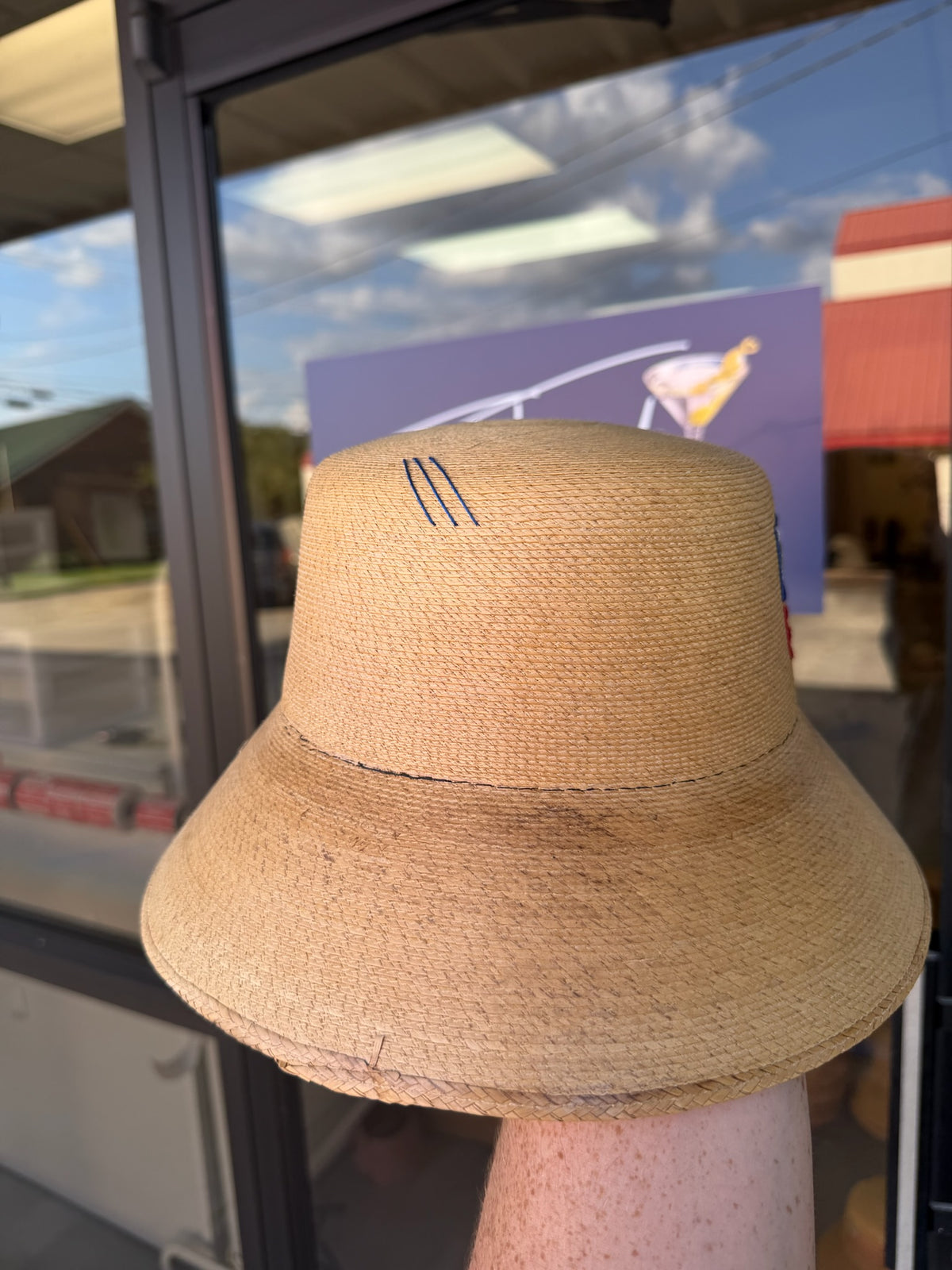 Bucket - Natural Palm - American Flag