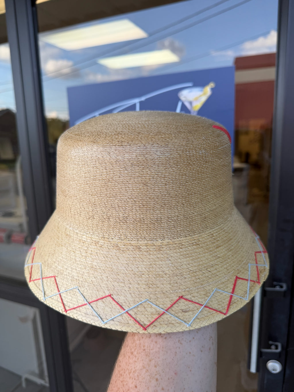 Bucket - Natural Palm - Lemon - Double Zig Zag