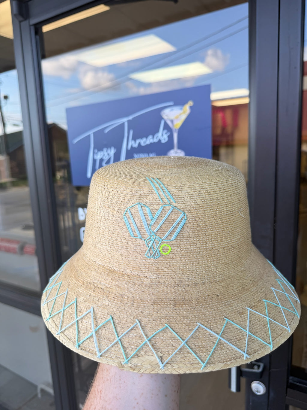 Bucket - Natural Palm - Teal Pickleball