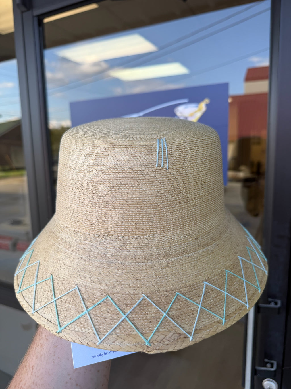 Bucket - Natural Palm - 2 Zig Zag