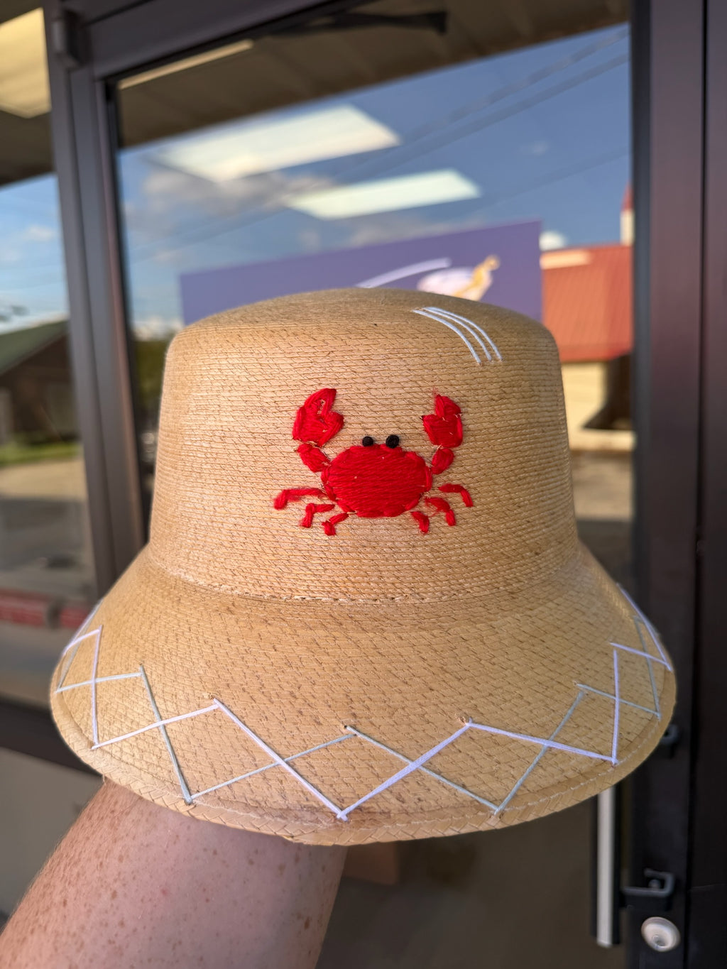 Bucket - Natural Palm - Crab, Turtle, Palm Tree