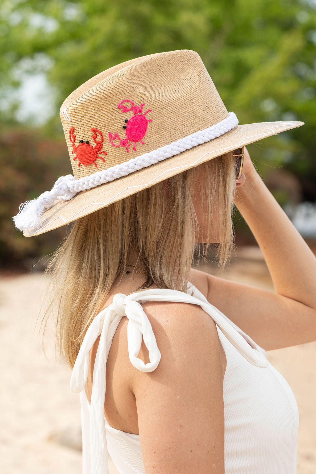 Natural Palm - Red & Pink Crabs